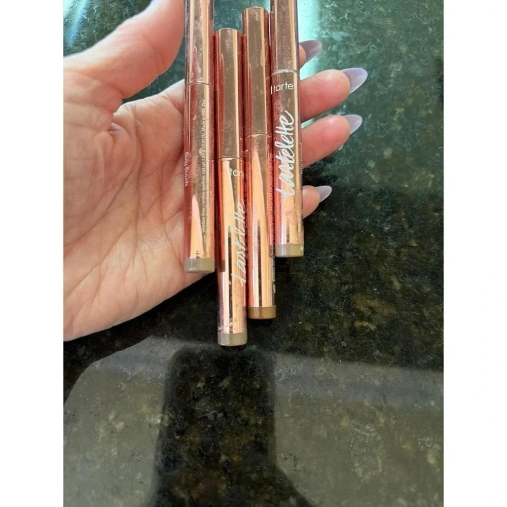 Tarte tartelette shadow liner pencils lot of 4 eyeshadow metallic shimmer neutra